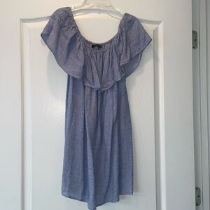 Zara Chambray Off the Shoulder Dress